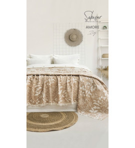 Муслінове покривало Saheser Amore 240х260см. Bej