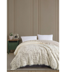Муслінове покривало Charlotte Blossom 230х250см. Beige