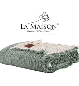 Муслінове покривало La Maison 230×240 Selin Yesil – Bej
