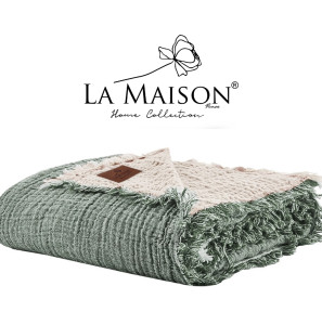 Муслінове покривало La Maison 230×240 Selin Yesil – Bej