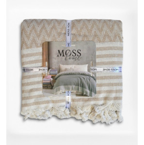 Бавовняне покривало Moss Miray 210x230см. Bej