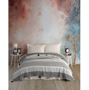 Бавовняне покривало Moss Basile 220x240см. Gri
