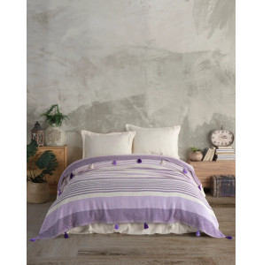 Бавовняне покривало Moss Basile 220x240см. Lila