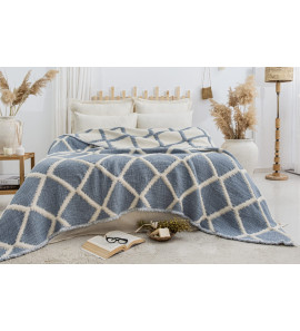 Муслінове покривало Saheser Savio 160х240см. Blue