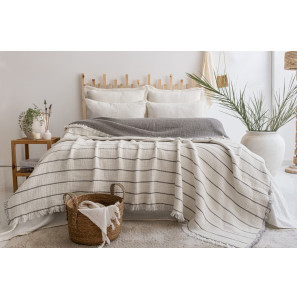 Муслінове покривало Saheser Sante 160х240см. Grey