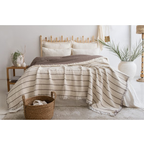 Муслінове покривало Saheser Sante 160х240см. Brown