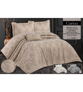 Покривало з бахромою Kayra 240х260 см. Carina Cappuccino
