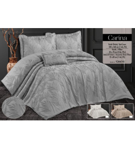Покривало з бахромою Kayra 240х260 см. Carina Grey
