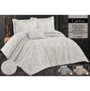 Покривало з бахромою Kayra 240х260 см. Carina Cream