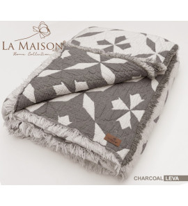 Муслінове покривало La Maison 220х240см. Leva Charcoal