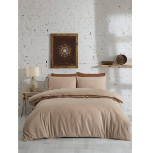 Постільна білизна Turkiz Ranforce Prima 200х220см San Marino Dark Beige