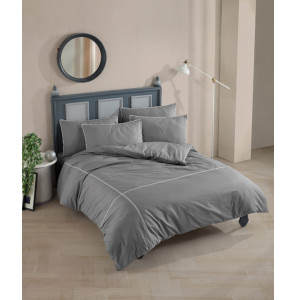 Постільна білизна Turkiz Ranforce Prima 200х220см Carven Grey