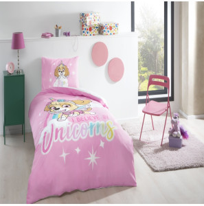 Постільна білизна TAC Disney 160×220см Paw Patrol Skye Glitter