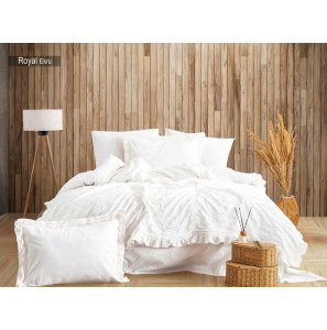 Комплект постільної білизни з покривалом Pupilla Royal 220x240см. Ekru