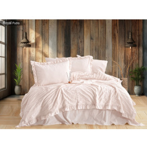 Комплект постільної білизни з покривалом Pupilla Royal 220x240см. Pudra