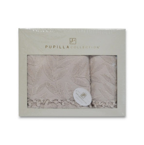 Набір махрових рушників Pupilla Mango 2 шт(50х90см та 70х140см) Pudra