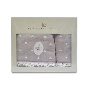 Набір махрових рушників Pupilla Poni 2 шт(50х90см та 70х140см) Lila