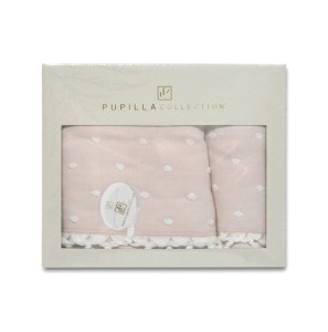Набір махрових рушників Pupilla Poni 2 шт(50х90см та 70х140см) Pudra